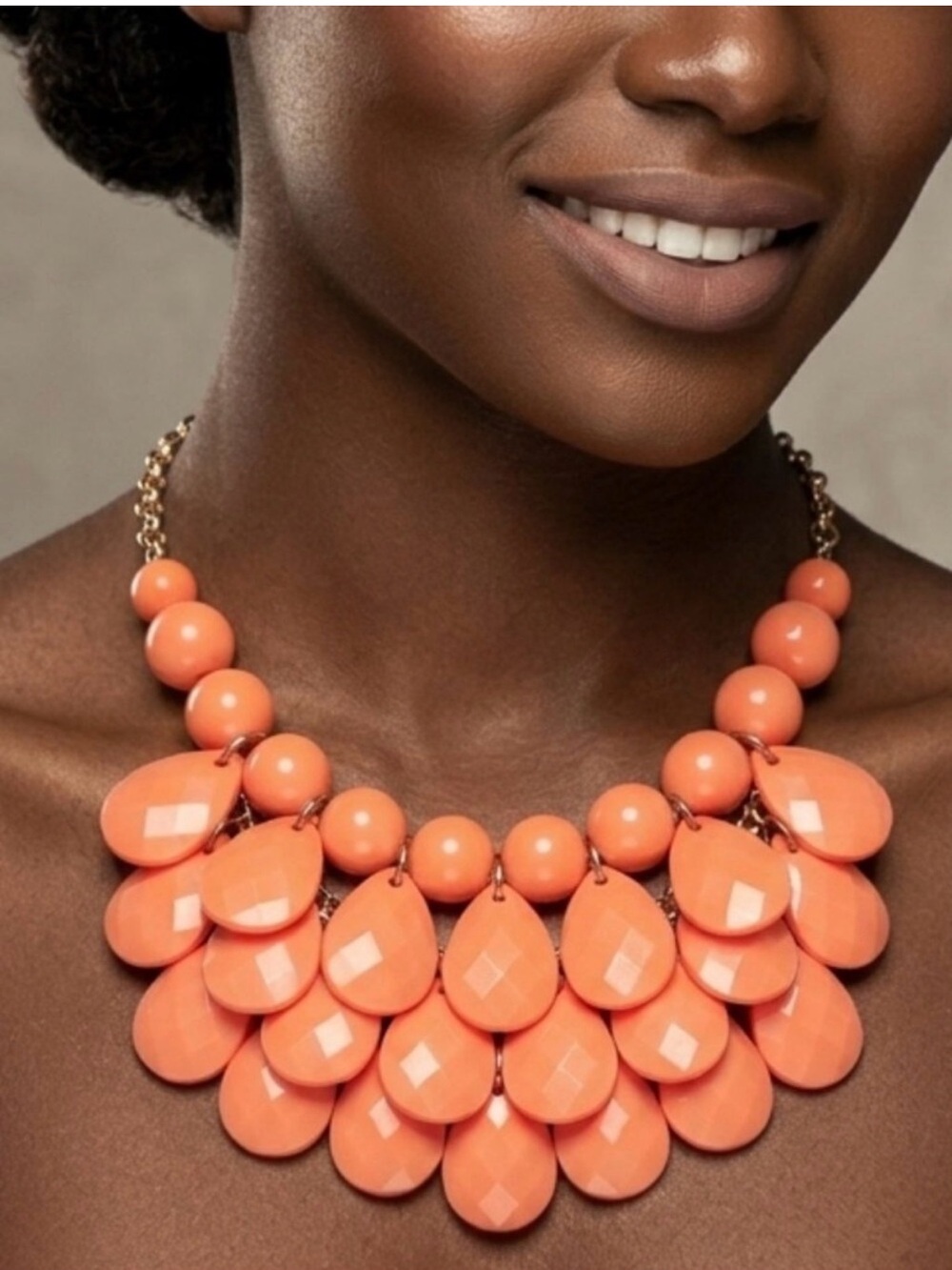 Statement Coral Bib Necklace for Women